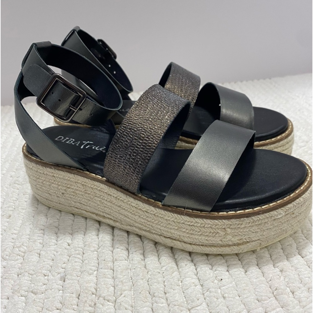 Diba True Day line Black Sandals Leather‎ Upper Size 8 M Women’s